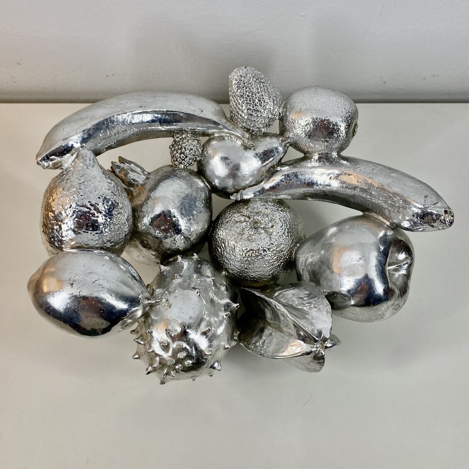 2005 HARRY ALLEN Reality Fruit Bowl AREAWARE Silver Modern Sculptural Art Banana