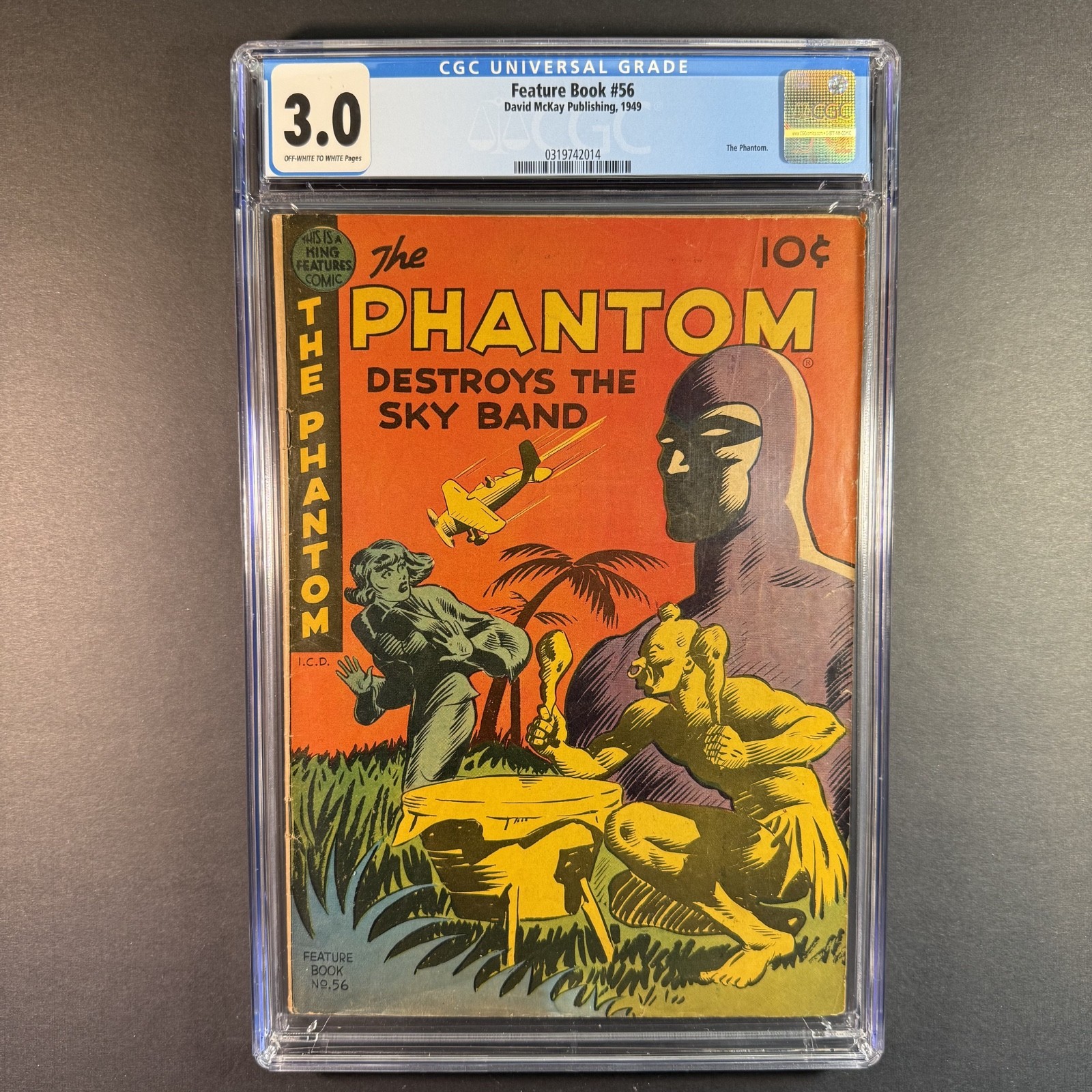 Feature Book 56 CGC 3.0 RARE Phantom cover David McKay 1949 Golden Age comic