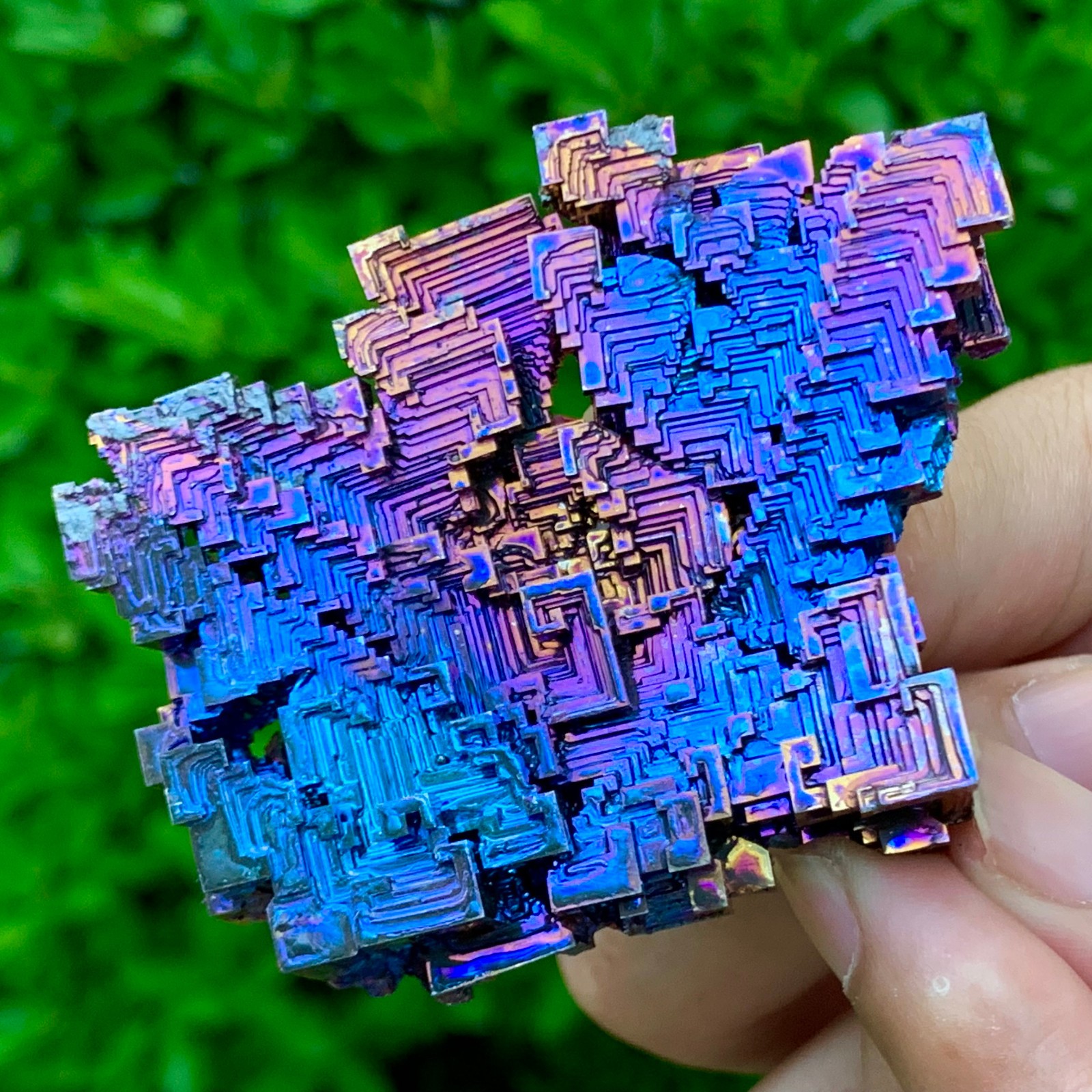 141G ram Bismuth rainbow crystal elementBi gemstone Mineral specimen healing