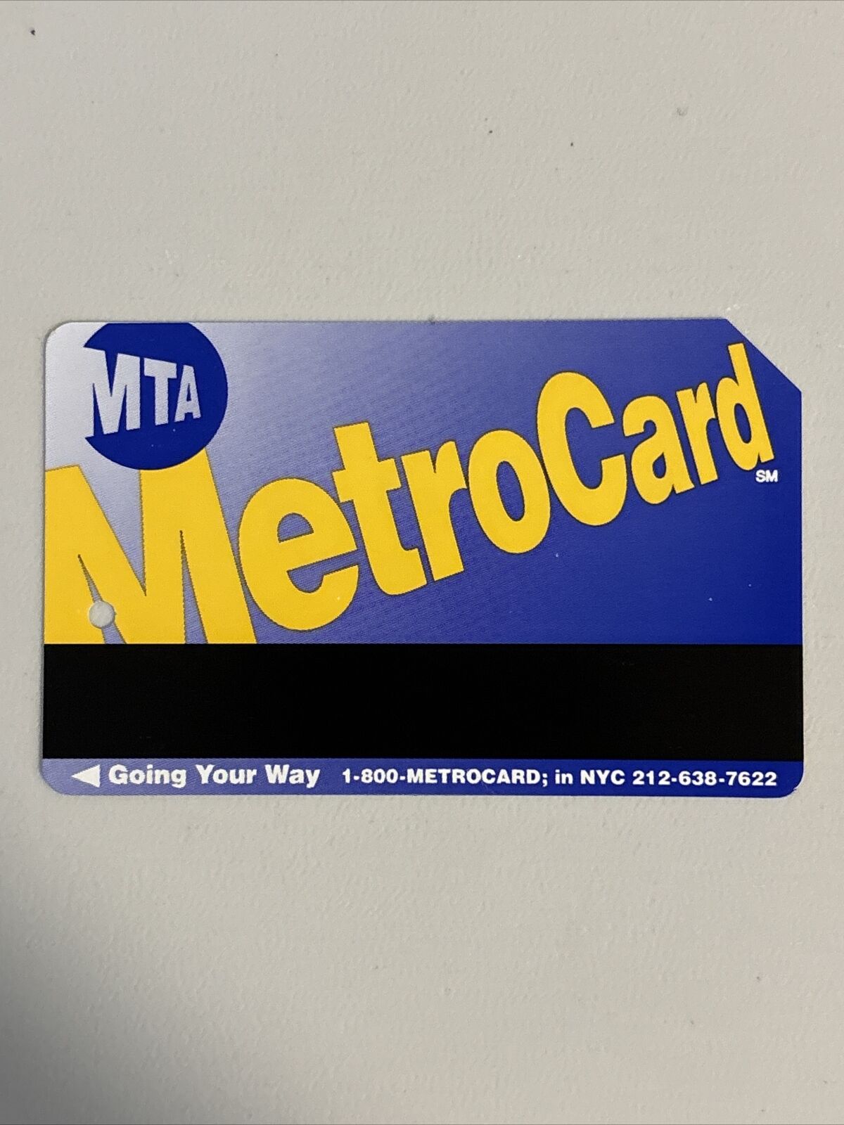 MTA MetroCard  For Test Only Blueback  Exp. 2000 RARE NYC Subway NYCT