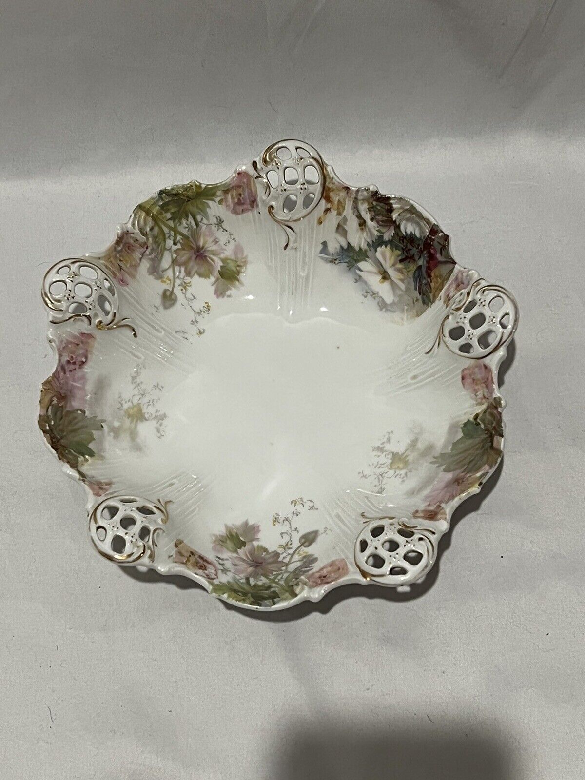 Antique BRC Bauer Rosenthal Moliere Germany Candy Dish Bowl 9''