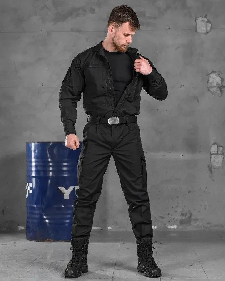 Tactical demi-season suit black 3in1, police suit 3in1, tactical uniform💛💙