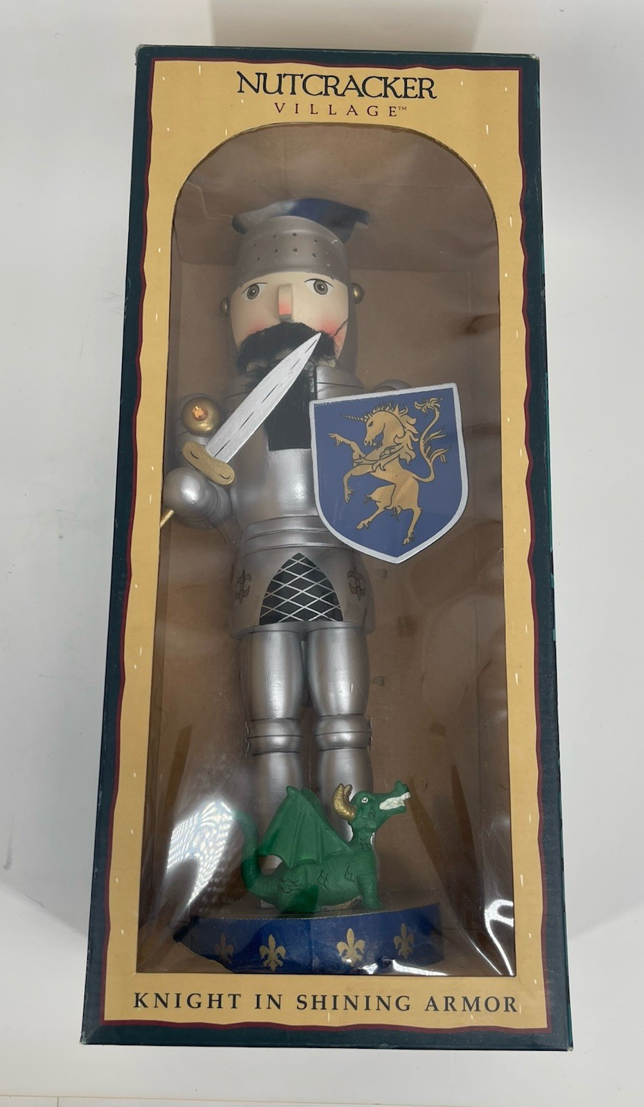 Nutcracker Village Knight in Shining Armor 10th Anniversary Wood Nutcracker