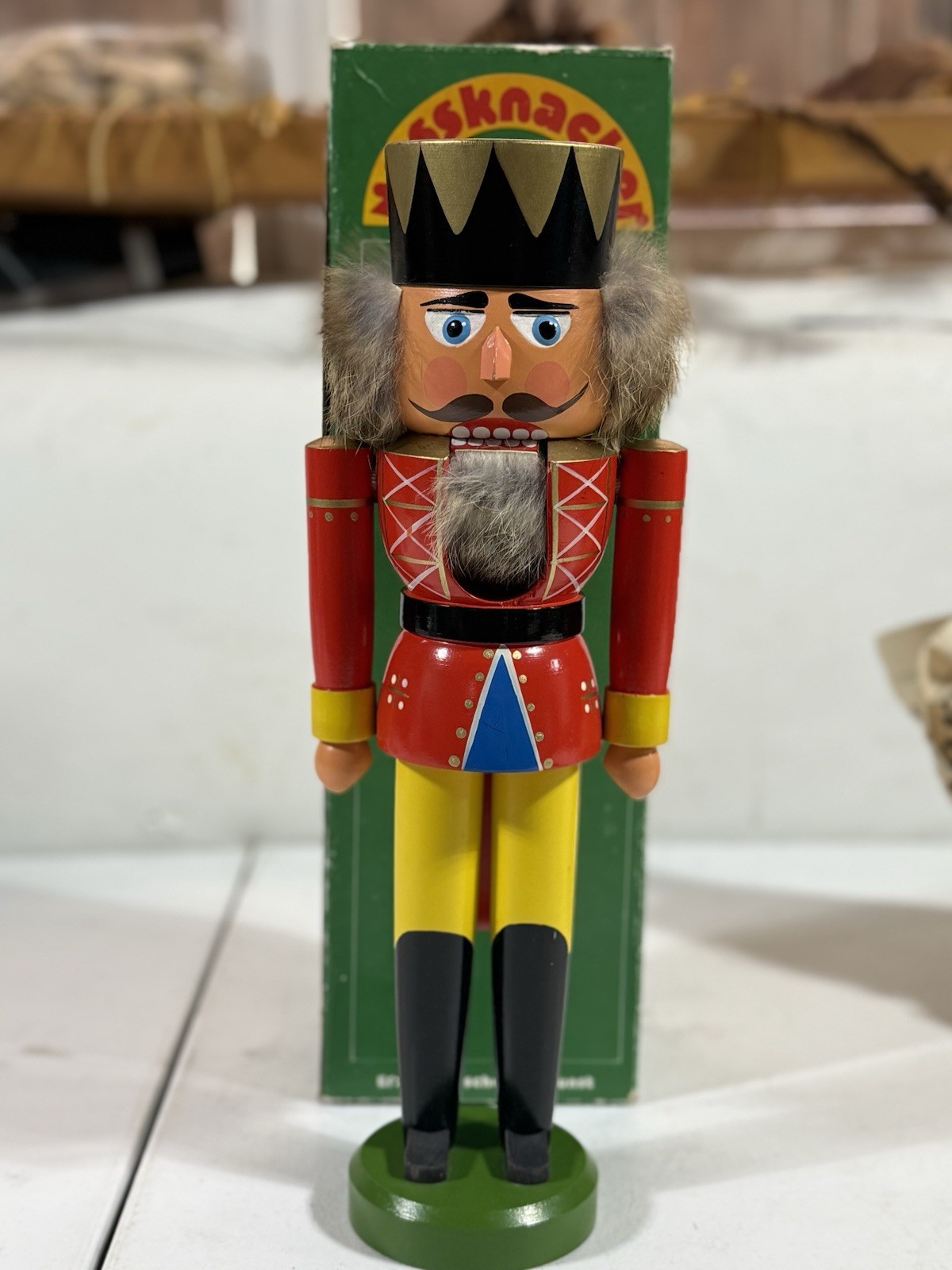 KWO Germany Wooden Soldier Nutcracker NIB Erzgebirge w/ Original Box