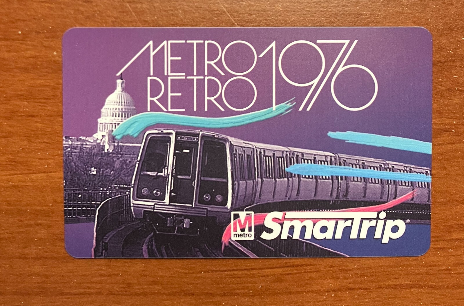 Washington DC Metrorail 40th Ann. Metro Retro 1976 Train Smartrip Card - WMATA