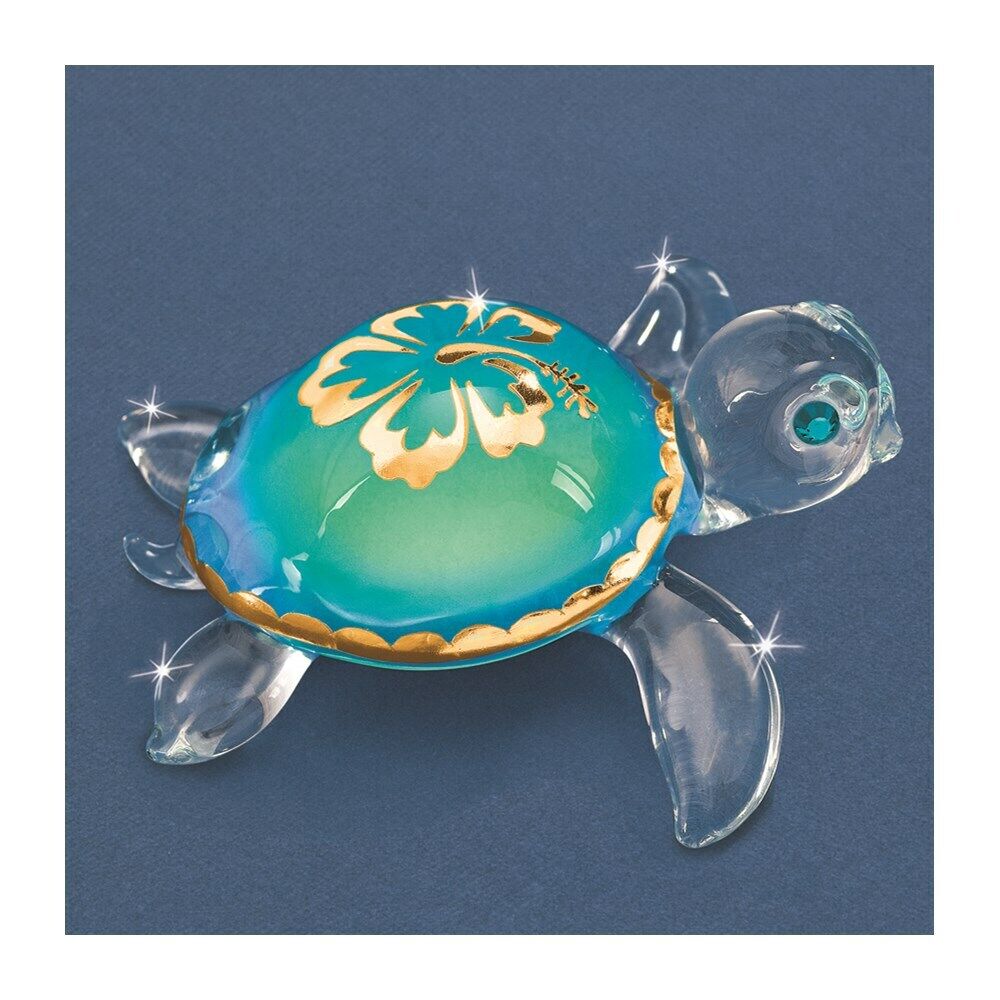 Aloha Sea Turtle Glass Figurine