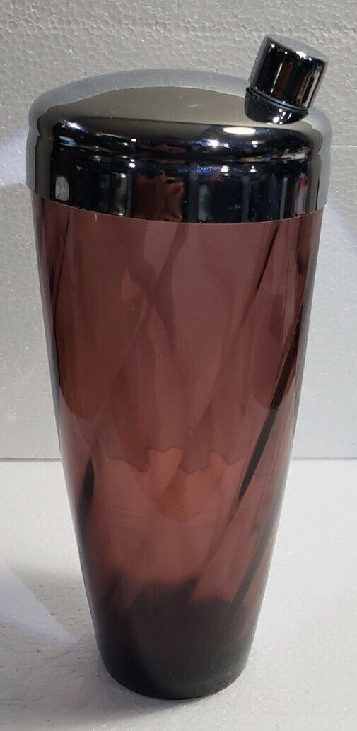 💥💥💥Hazel Atlas Moroccan Amethyst Swirl Style Purple Glass Shaker
