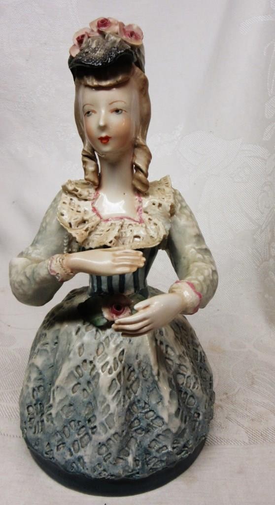 Lovely CORDEY VICTORIAN Lacy Green LADY FIGURINE   10\