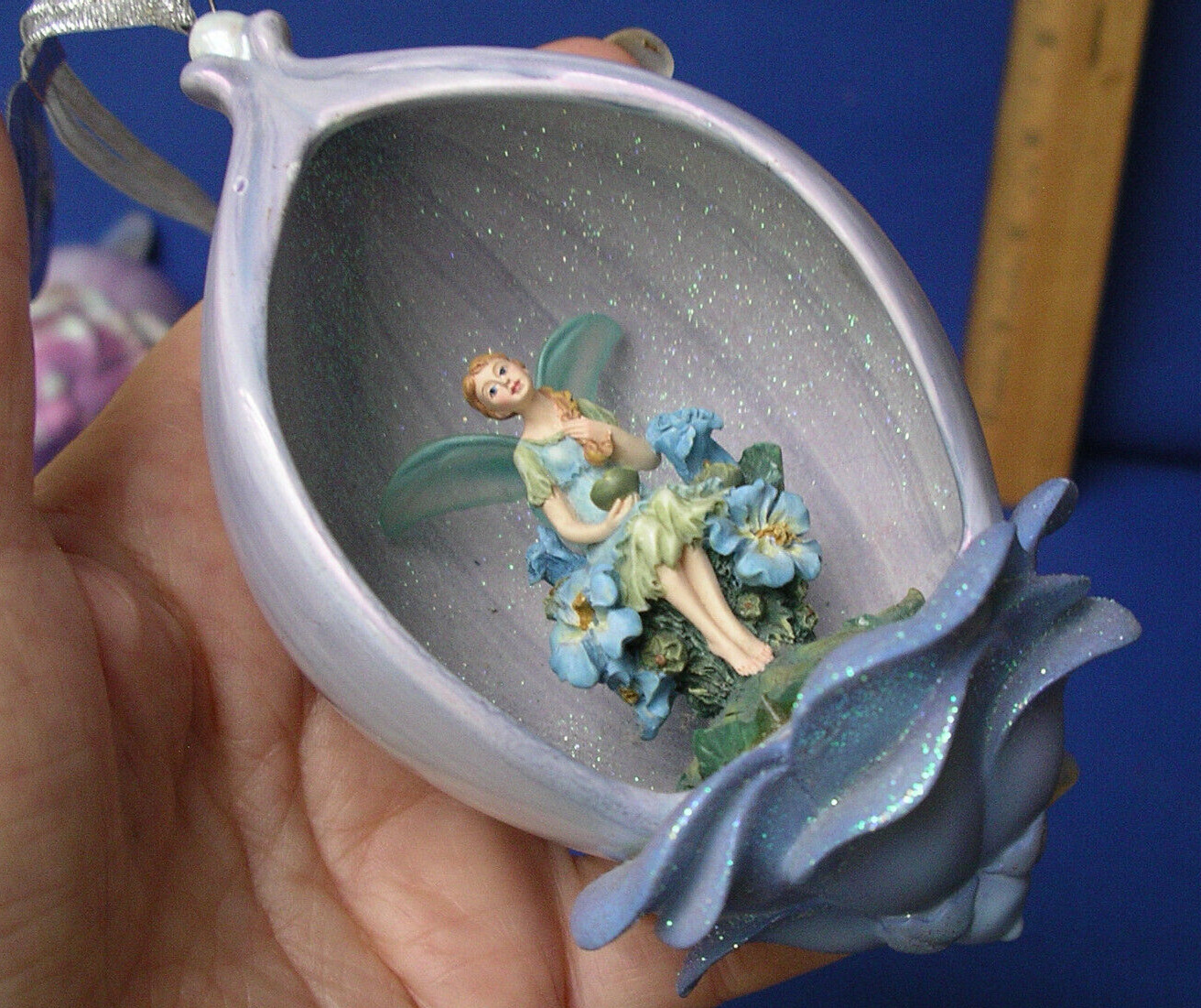 Fairy Secret Garden Heirloom Ornaments Bradford Edition 2000 Blue Belle Fantasy