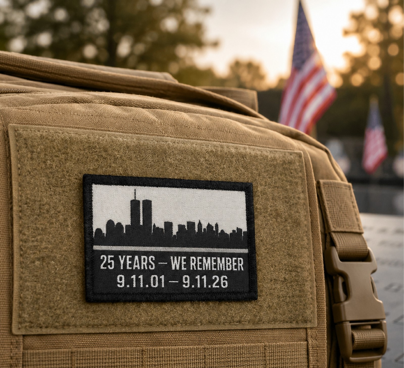 9/11 25th Anniversary We Remember Twin Towers Morale Patch