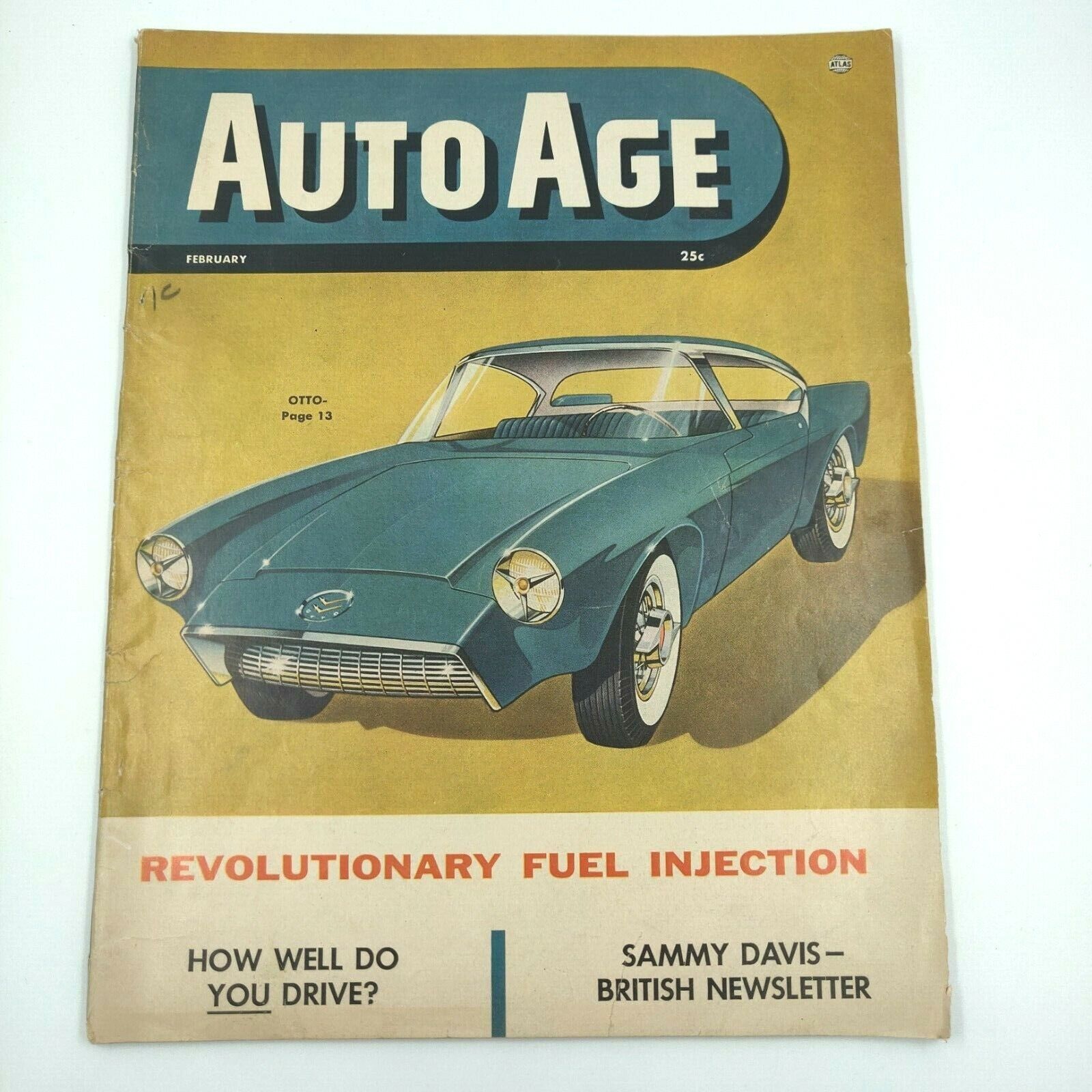 Vintage Auto Age Magazine February 1954 Fuel Injection Sammy Davis
