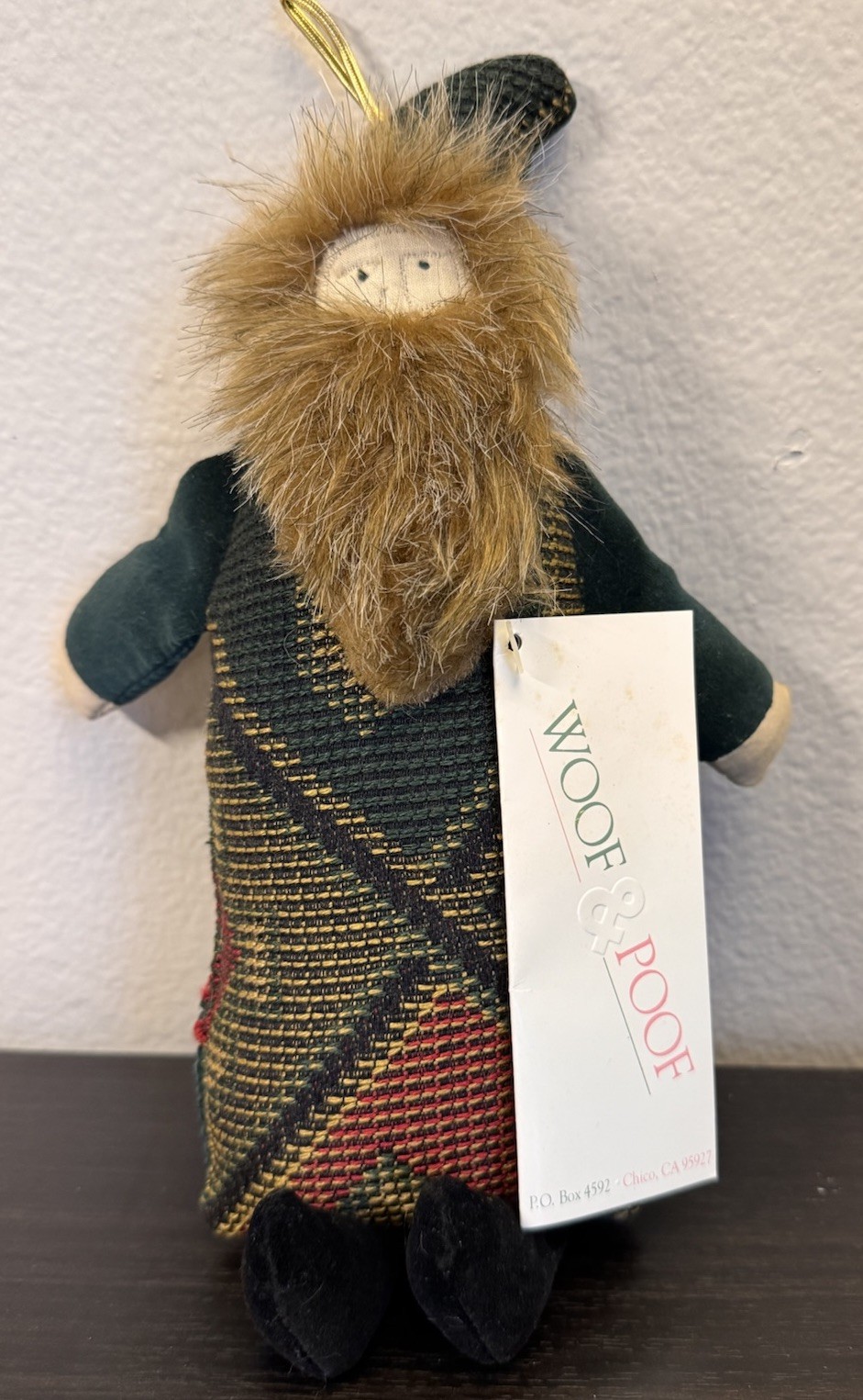 Old World Santa Plush Ornament Vintage Woof And Poof Tapestry Velvet Cloak