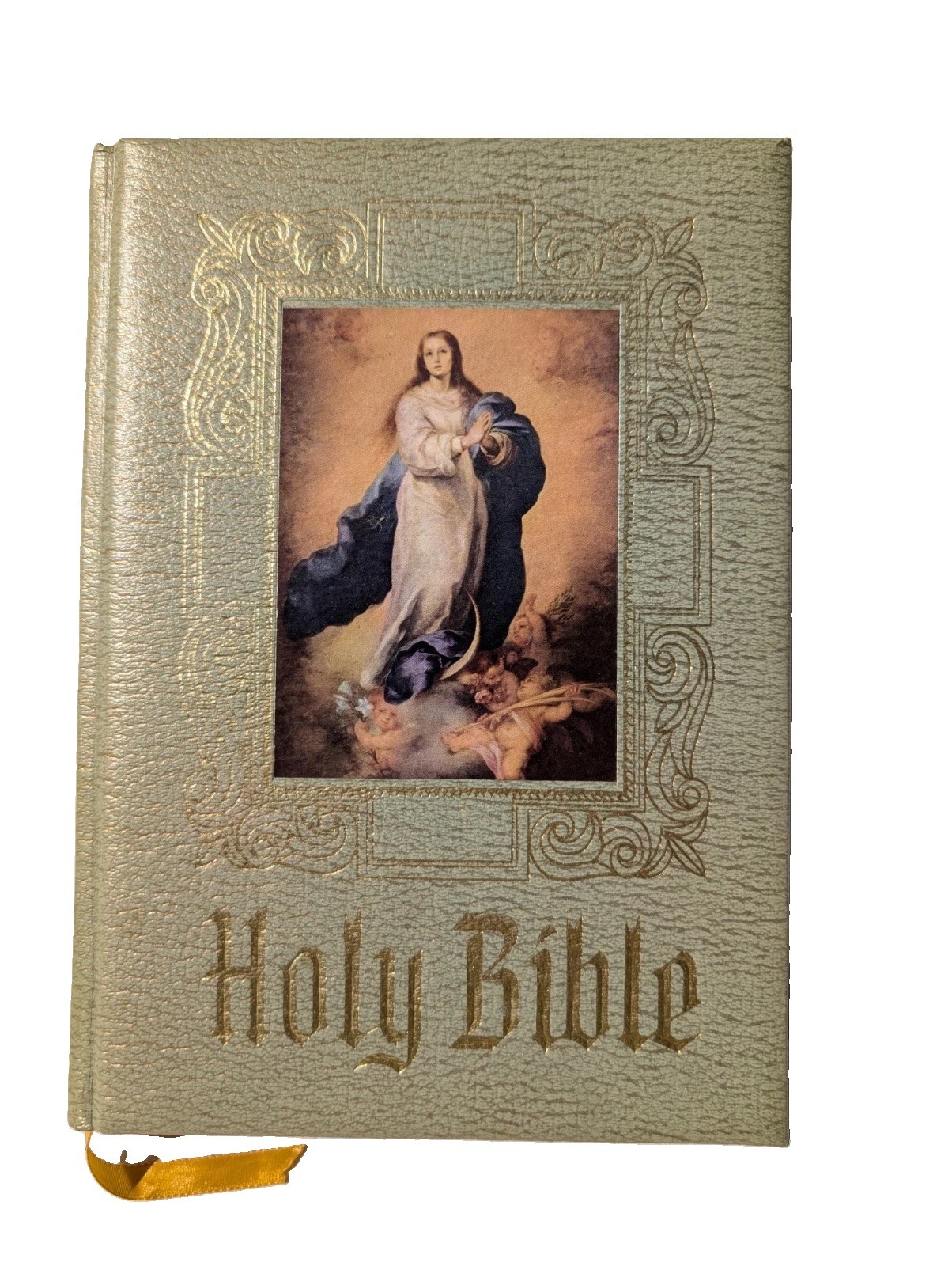 Catholic Holy Bible Confraternity Edition 1969-1970 - W/1979 Pope Visiting Card