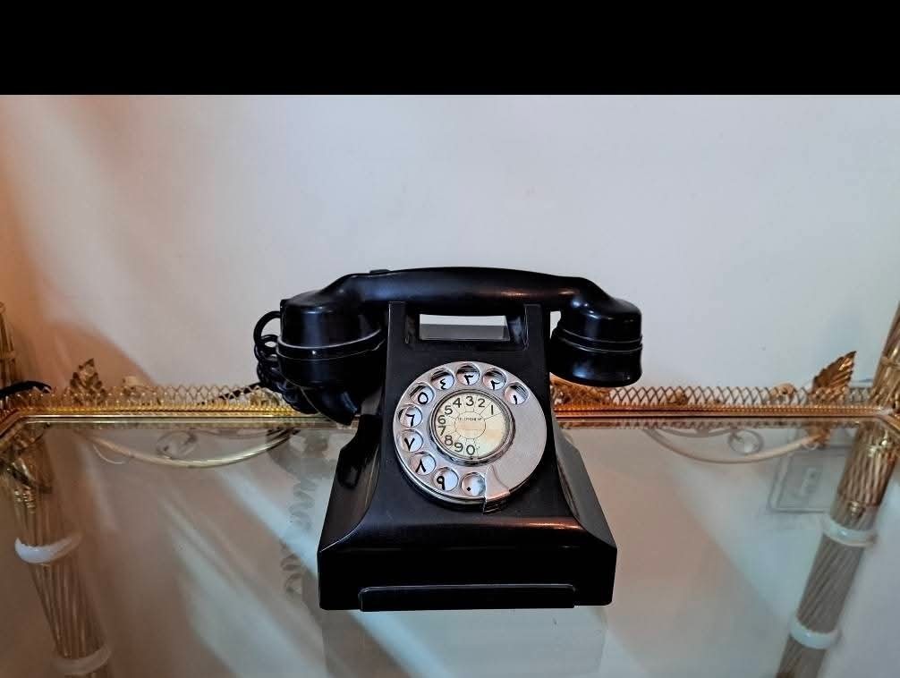 Rare Vintage GPO 332 Bakelite Phone – TMC UK Arabic Dial – Mi. East Export 1940s