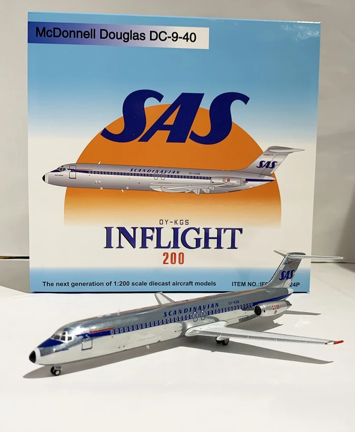 Inflight IF941SK0724P SAS Scandinavian DC-9-41 OY-KGS Diecast 1/200 Jet Model