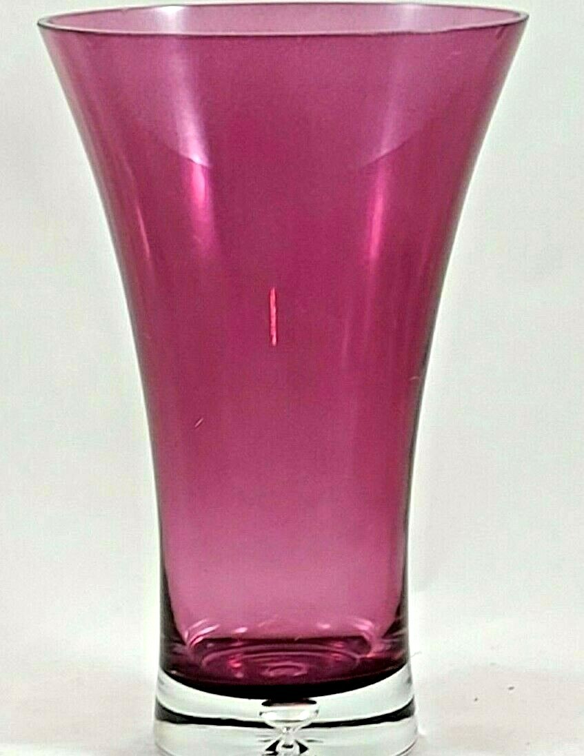 Cranberry Glass Flared Vase
