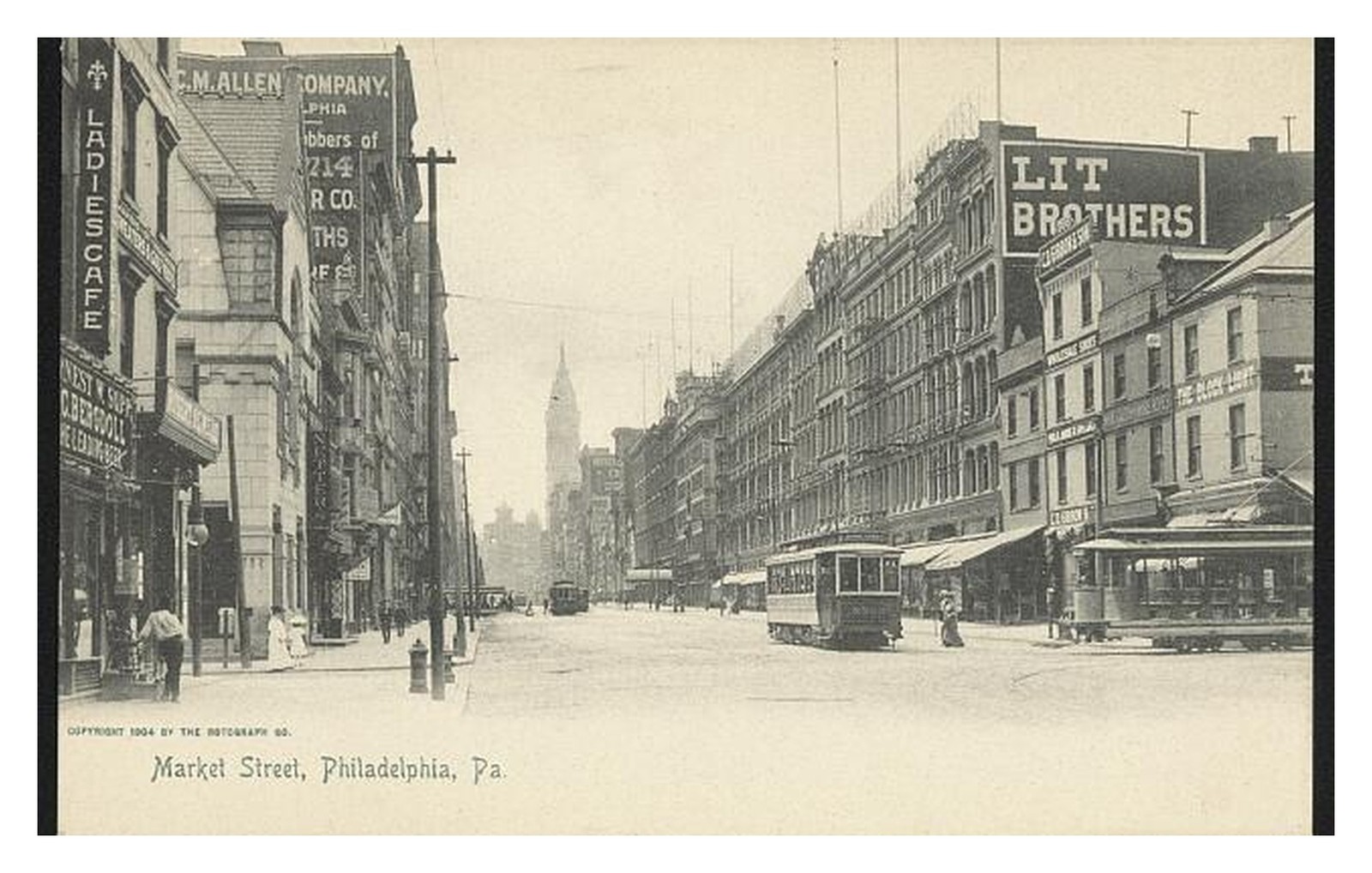 Philadelphia Market Street Standard Postcard