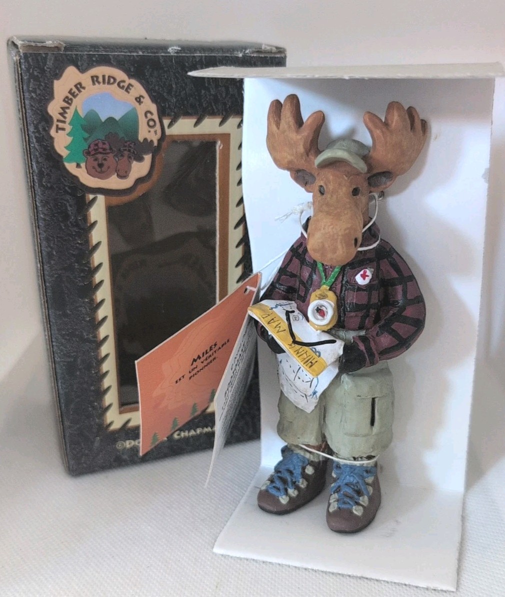Vintage Donna Chapman Timber Ridge Co. Moose Figure Trailblazer - New with Box