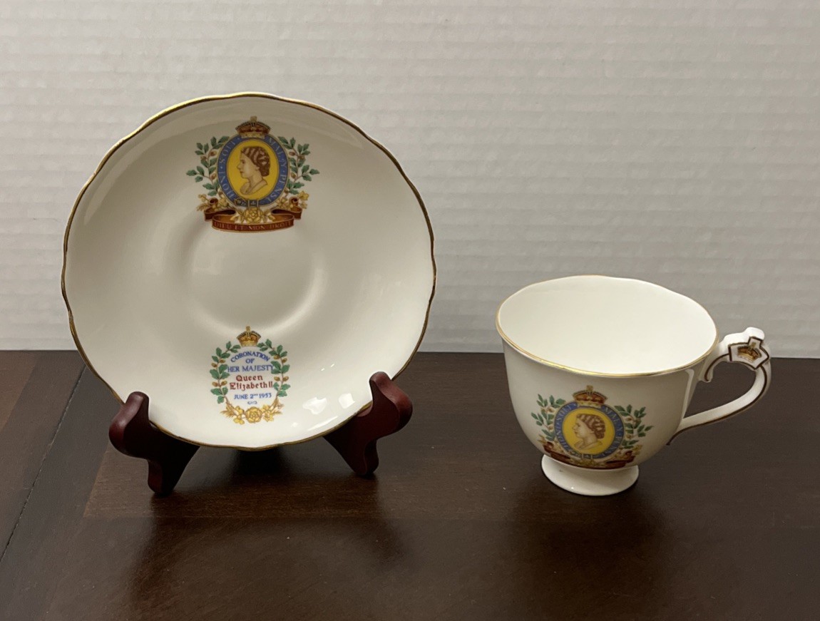 Vintage Radfords Queen Elizabeth II Coronation 1953 Tea Cup & Saucer Bone China
