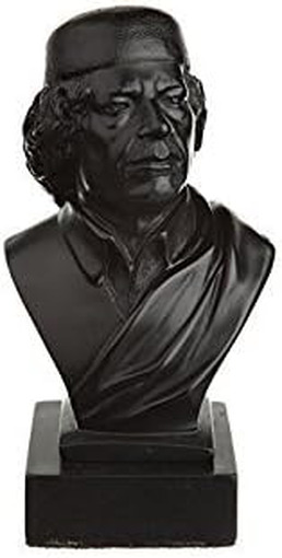 Libyan Revolutionary Colonel Muammar Gaddafi Stone Bust Statue 4.6\'\' 11,5 cm