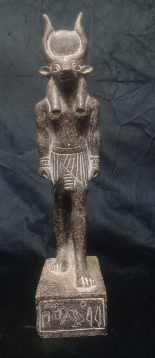 RARE ANTIQUE ANCIENT EGYPTIAN Hathor Statue Goddess of Protector Pharaonic BC