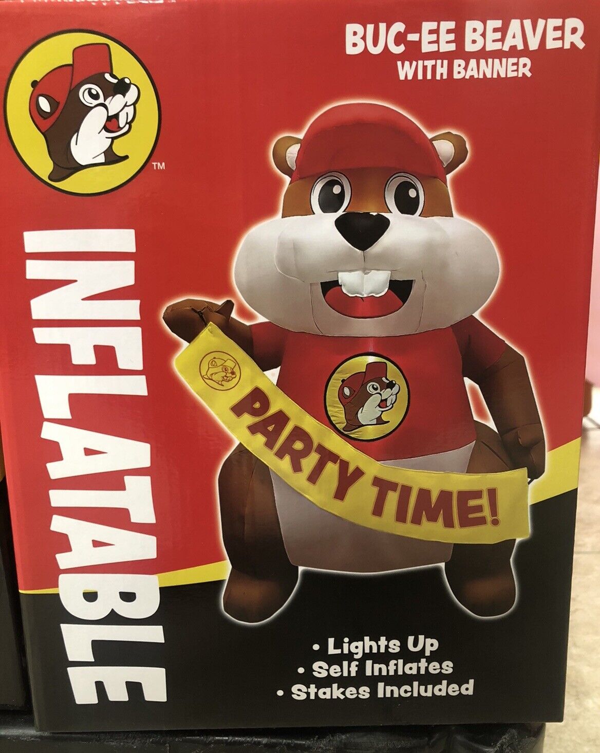 2024 BUC-EES PARTY TIME 6’ INFLATABLE BUC-EE BEAVER - NEW & SEALED
