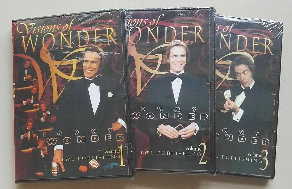 Tommy Wonder Vision of Wonder 3 Vol Magic DVD Set Card Complete Impromptu