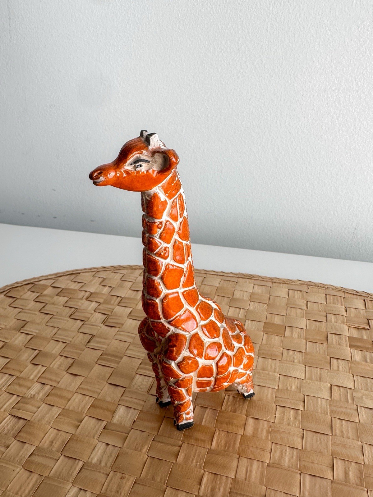Vintage Famous Brand of handmade Artesania Rinconada Uruguay Pottery Giraffe #44