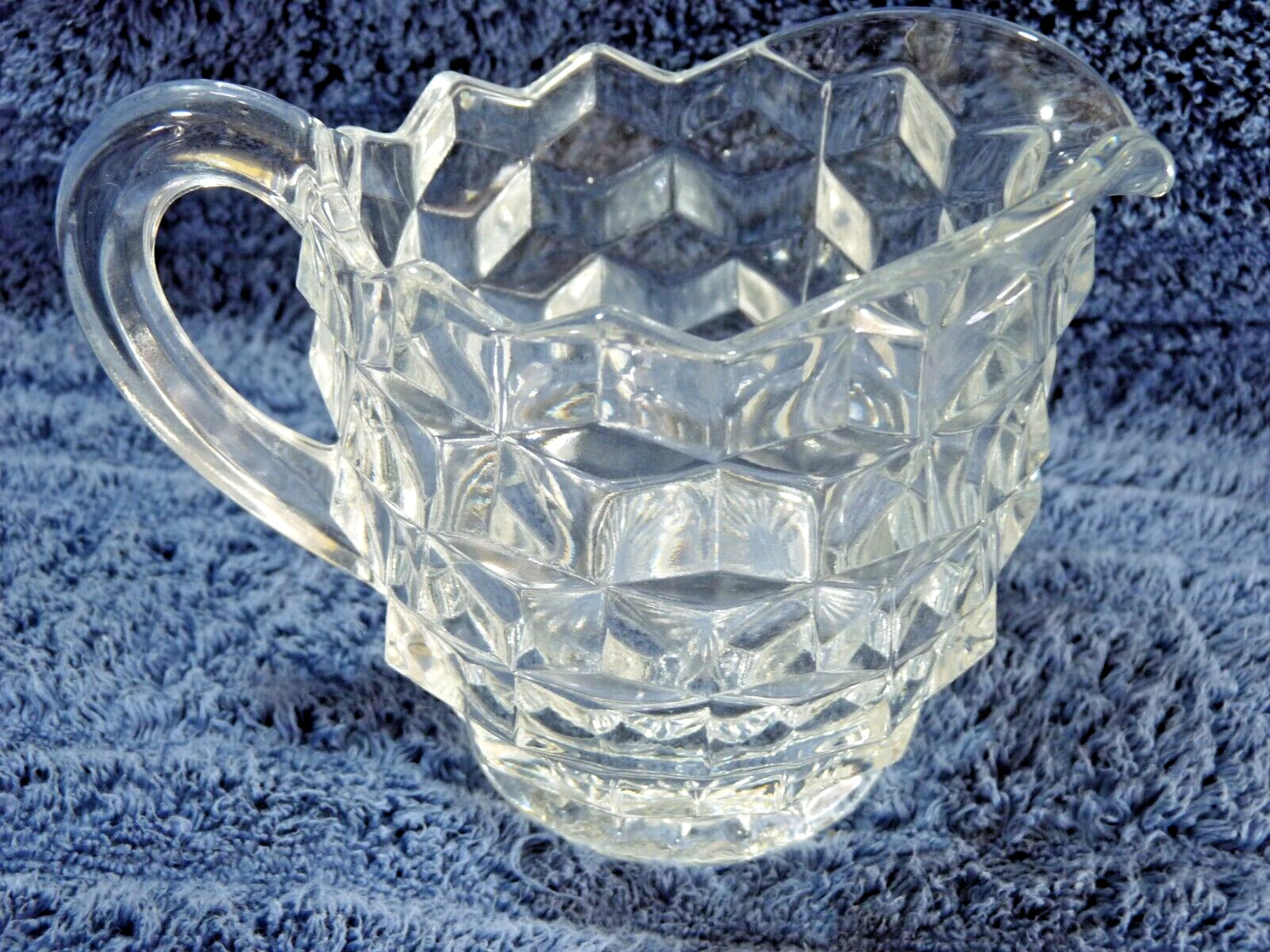 Fostoria American Cube Glass Large Creamer