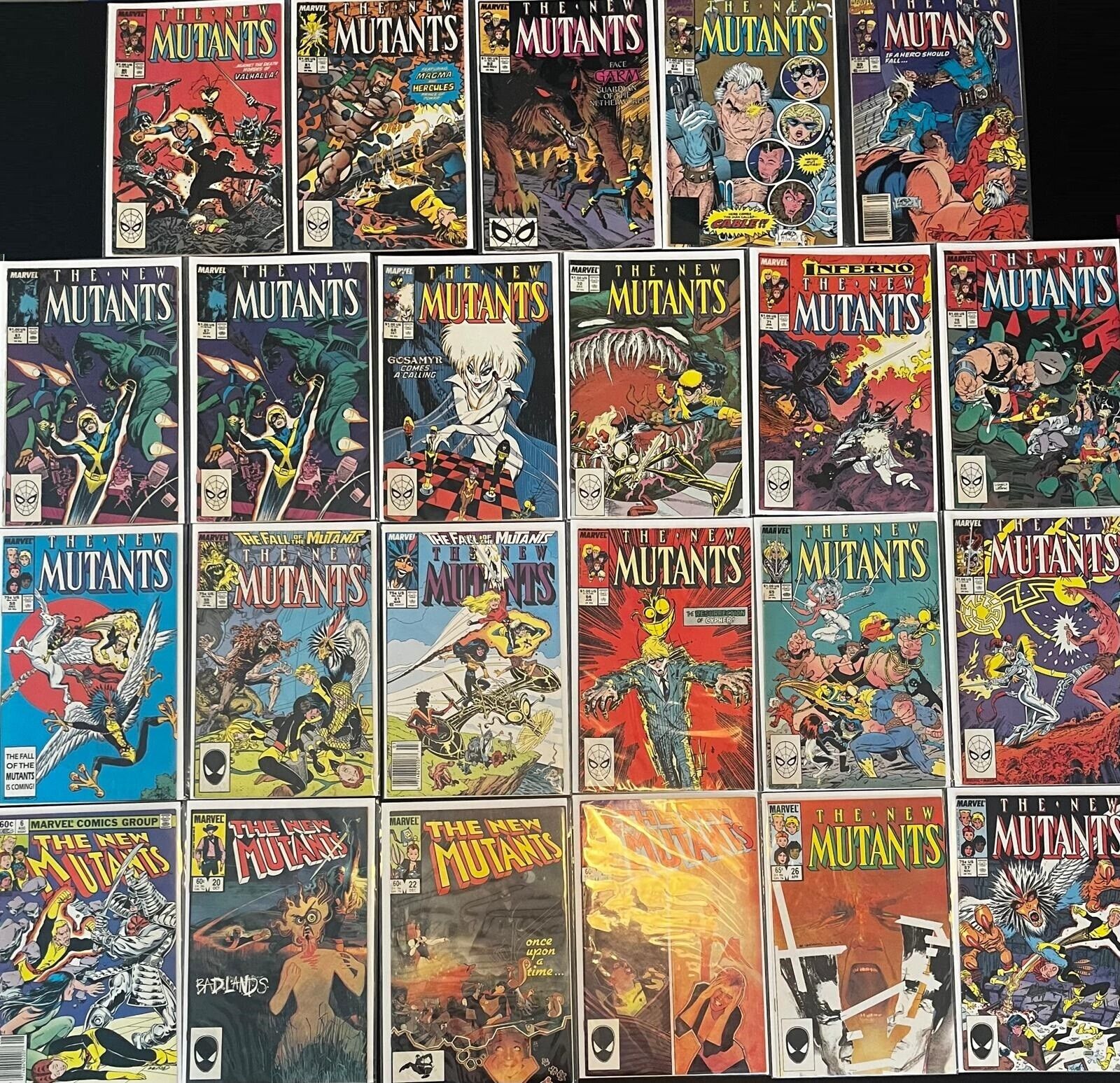 THE NEW MUTANTS (23-Book LOT) with #6 20 22 23 26 57 58 59 61 64 65 66 67 68 70+