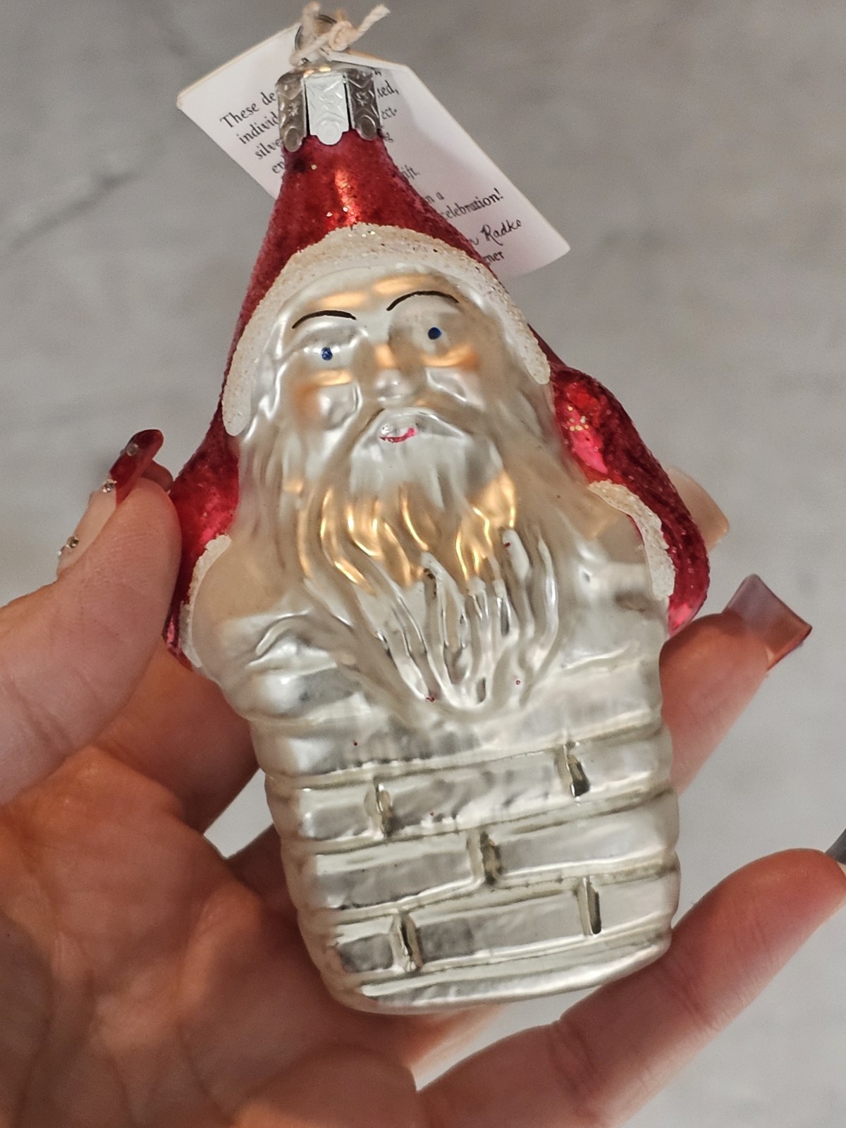 Vintage Christopher Radko Santa In The Chimney Xmas Ornament NWT AB