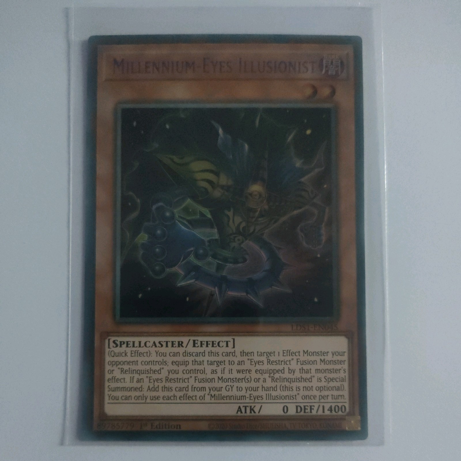 1x MILLENNIUM-EYES ILLUSIONIST LDS1-EN045 (BLUE) YuGiOh Ultra Rare 1st Edt NM/LP