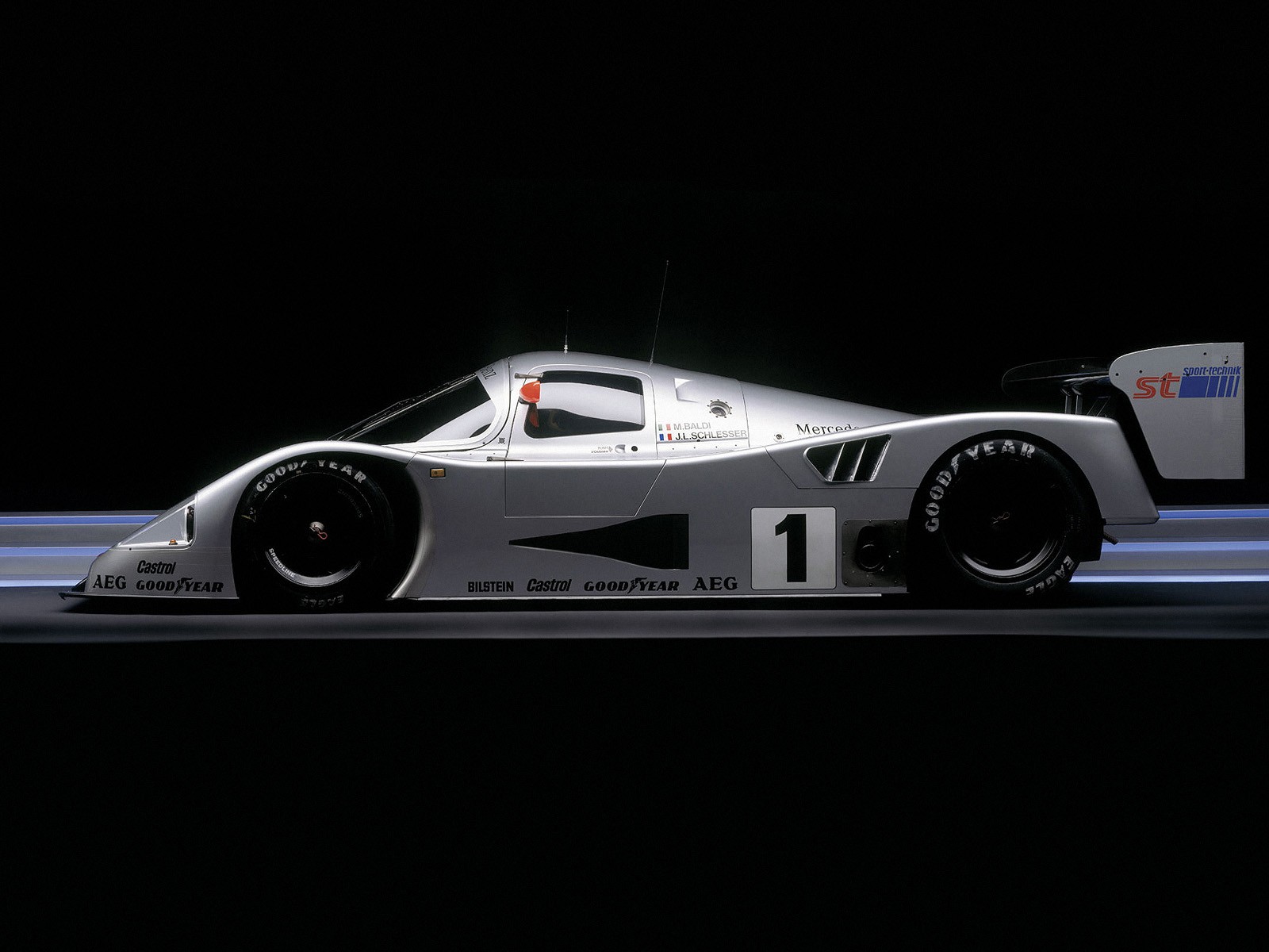 Cars 1990 sauber mercedes benz c11 race racing Art Print Poster 11x17