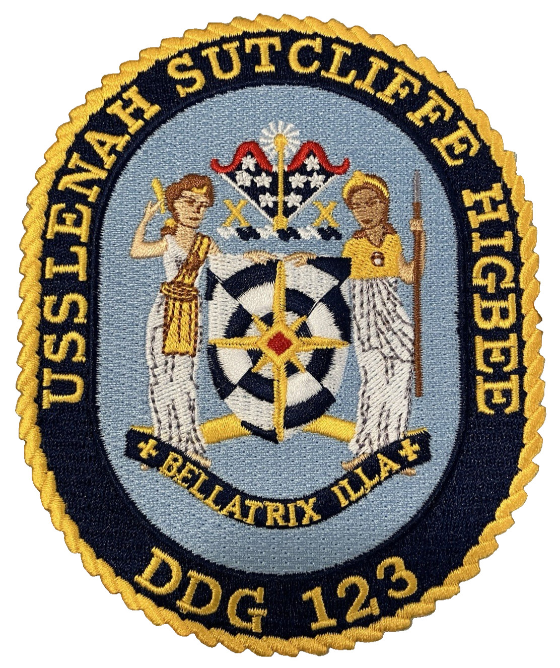 Ship\'s crest patch of USS LENAH SUTCLIFFE HIGBEE (DDG 123)