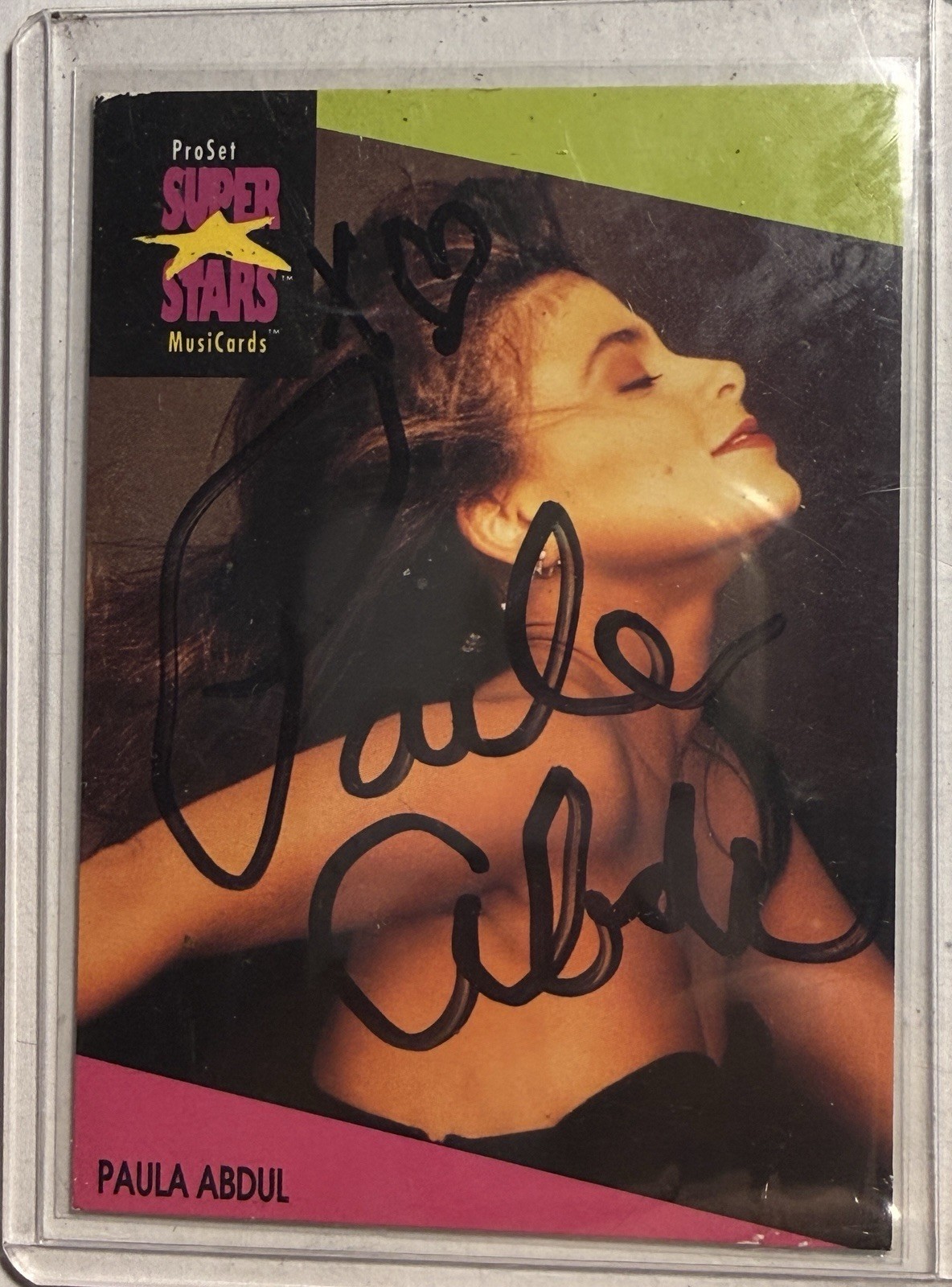 Paula Abdul Autographed Signed ProSet Super Stars MusiCards Card #26