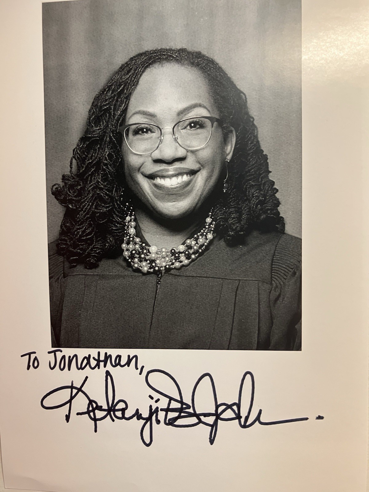 KETANJI BROWN JACKSON SIGNED 6x9 PHOTO