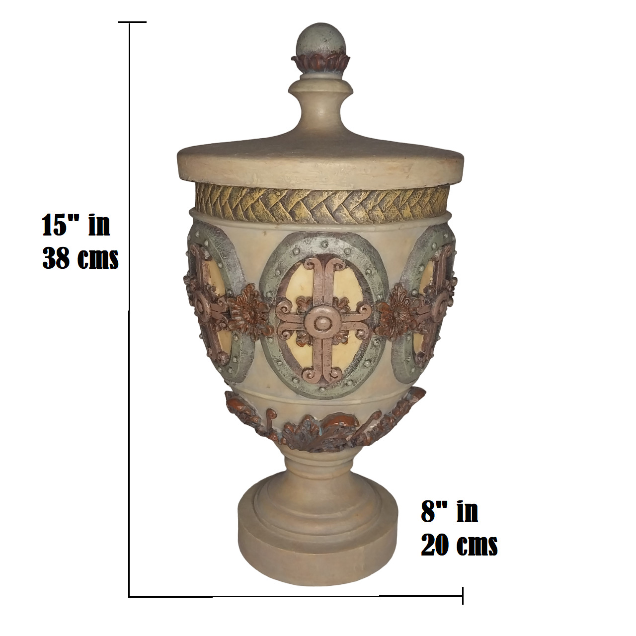 Large 19th Century  Carved Alabaster /Resin Vase.  RARE to find
