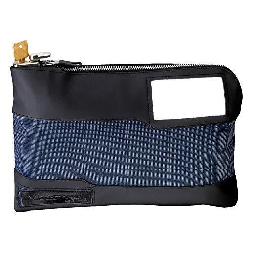 Blue Money Bag with Key Lock Zipper for Cash Jewelry Documents 11.5 Inch Blue Money Bag with Key Lock Zipper for Cash Jewelry Documents 11.5 Inch