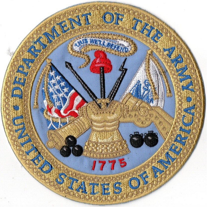 Dept. of Army Seal - Large Embroidered Army Patch - US Army Large 5 1/2