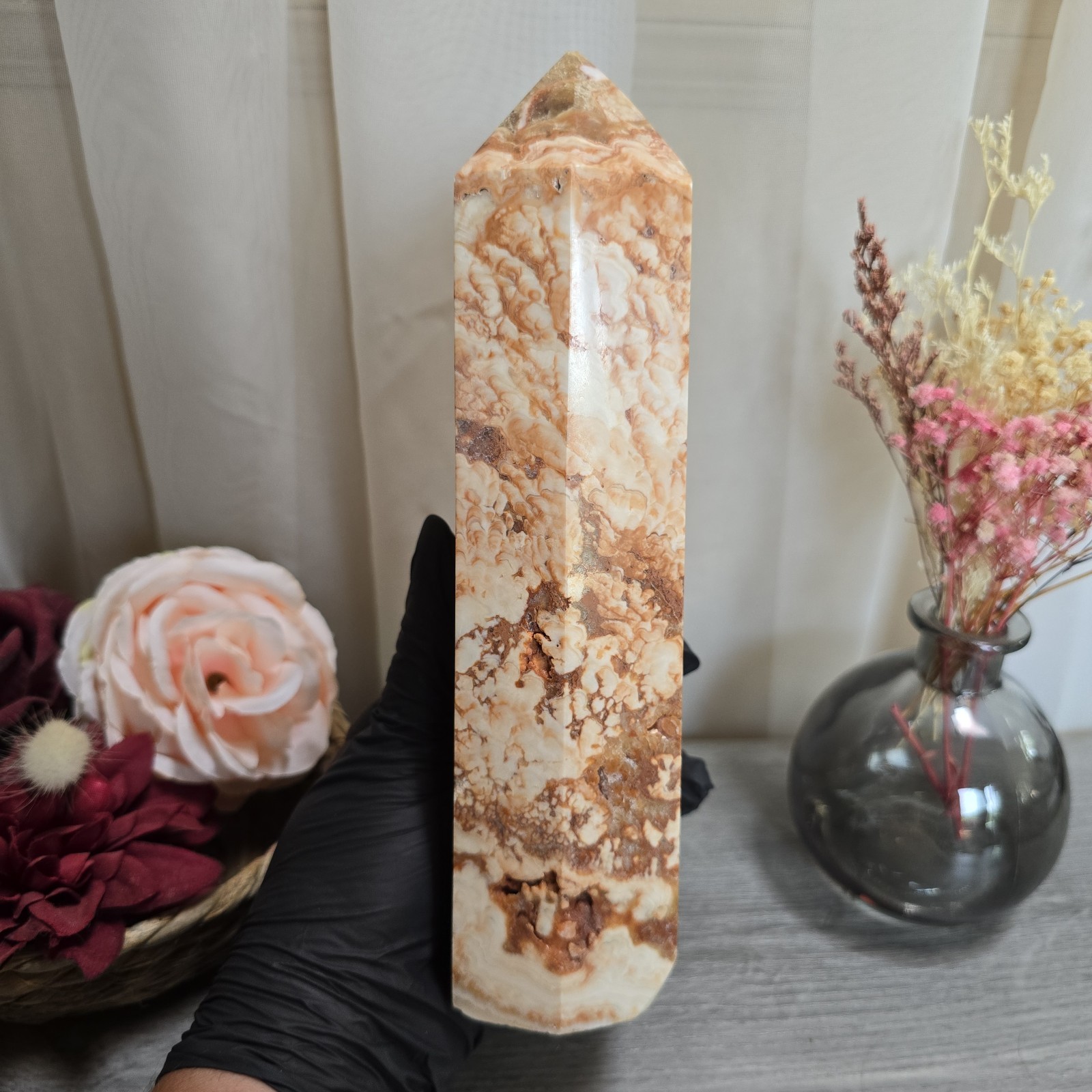 Large Natural Chocolate Calcite Crystal Tower (LC3) Large Natural Chocolate Calcite Crystal Tower (LC3)