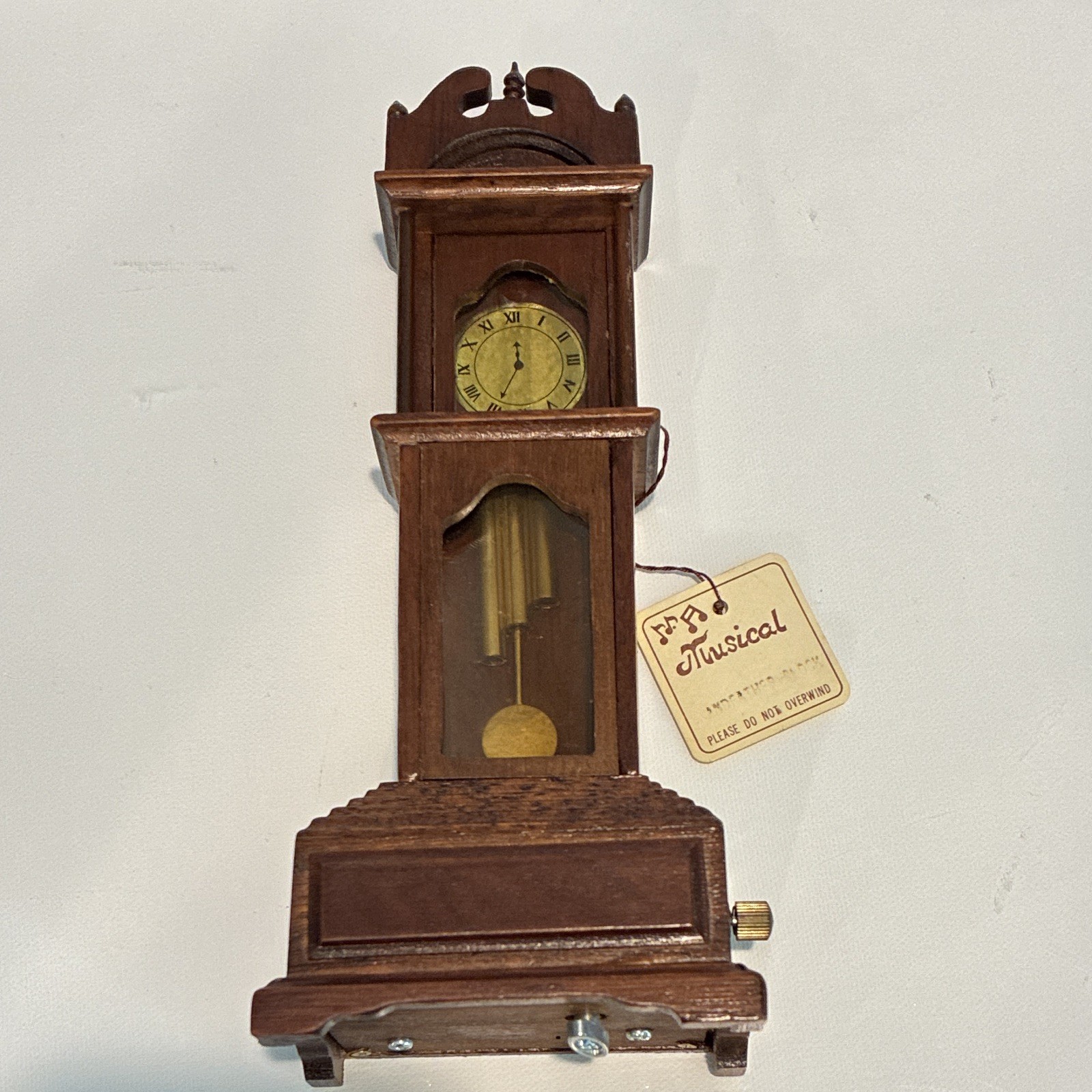 City of Industry California Musical Grandfather Clock Wood Collectible Music Box
