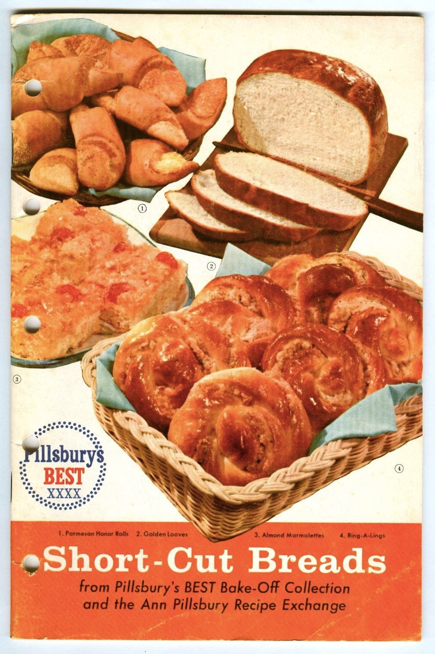Vintage 1950s PILLSBURY's Short-Cut Breads COOKBOOK Advertising Recipe Booklet