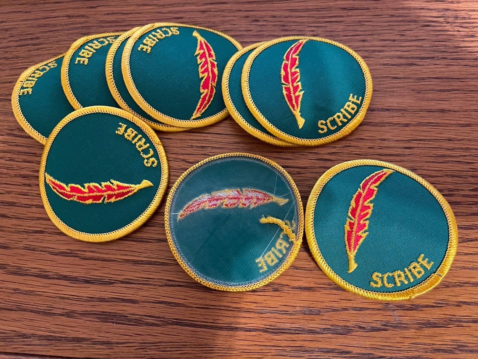 BSA: Scribe Position Patch, 1972-1989, 3” Round Plastic Back New