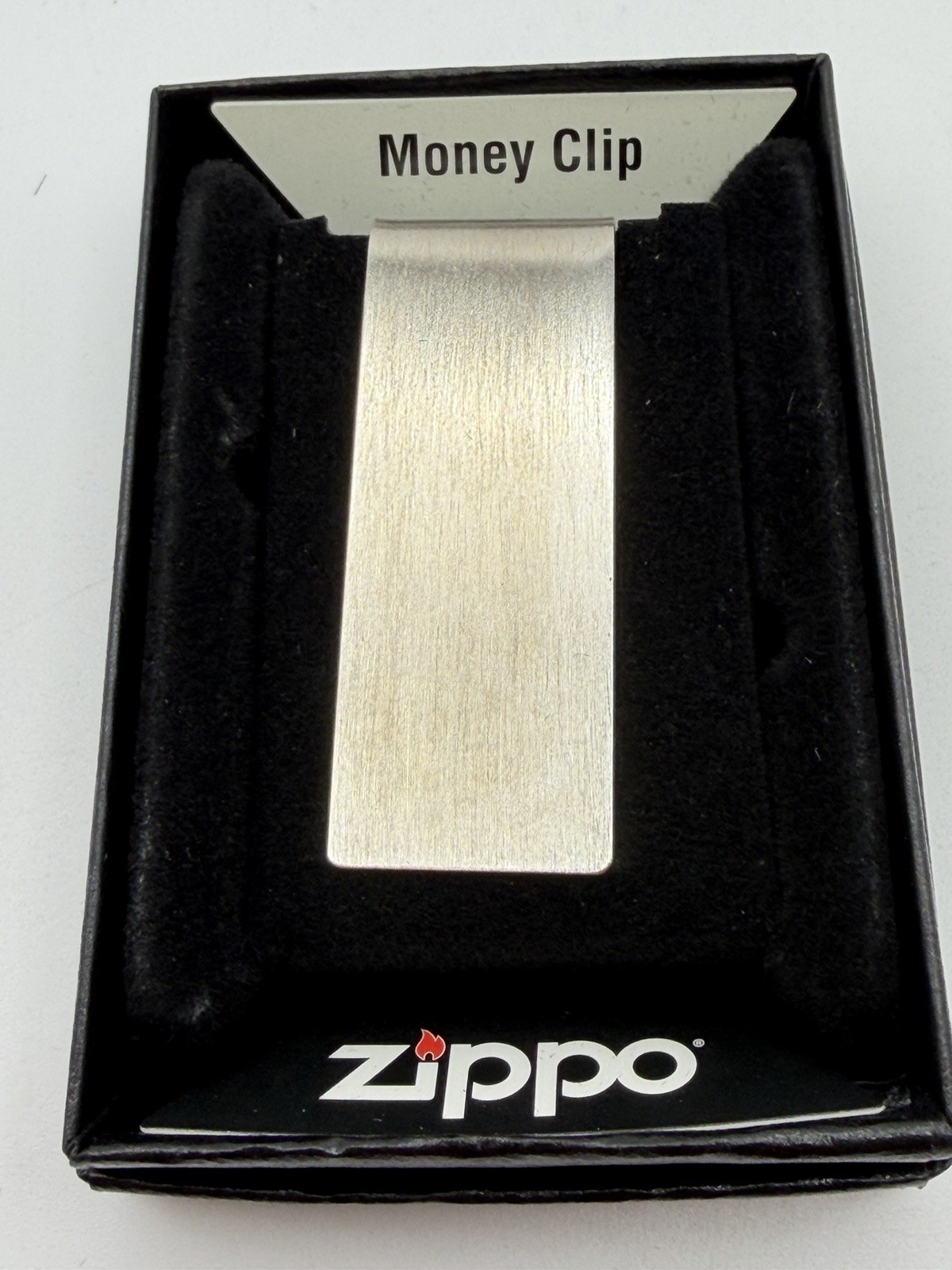 Brushed Chrome Zippo Moneyclip New B25 Brushed Chrome Zippo Moneyclip New B25