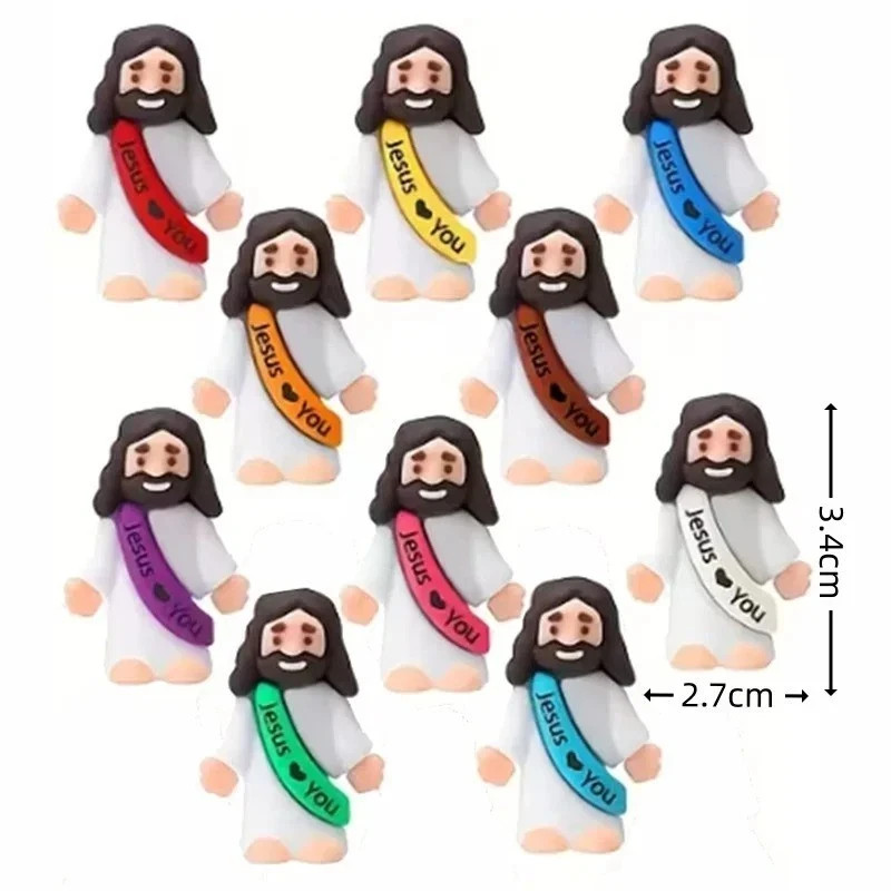 10 Little Jesus Figures, Mini Figurines Lot Bulk Tiny Loves You Figure VBS Bible 10 Little Jesus Figures, Mini Figurines Lot Bulk Tiny Loves You Figure VBS Bible