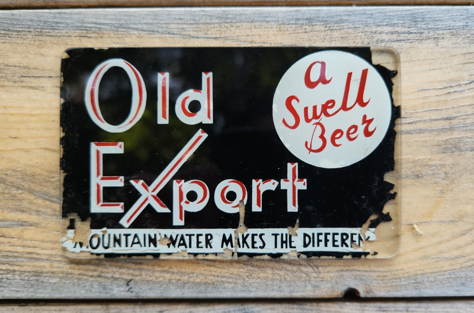 Rare 1930\'s OLD EXPORT BEER SIGN REVERSE ON GLASS ROG Old German Cumberland Md