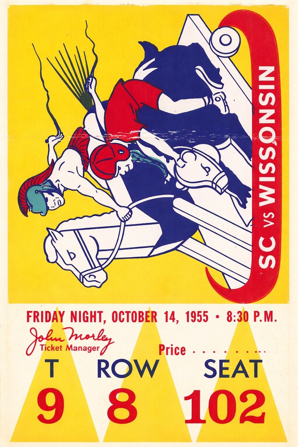 🎉 SC vs Wisconsin Sports Event Poster - 1955 Vintage Style - 24x36” Premium