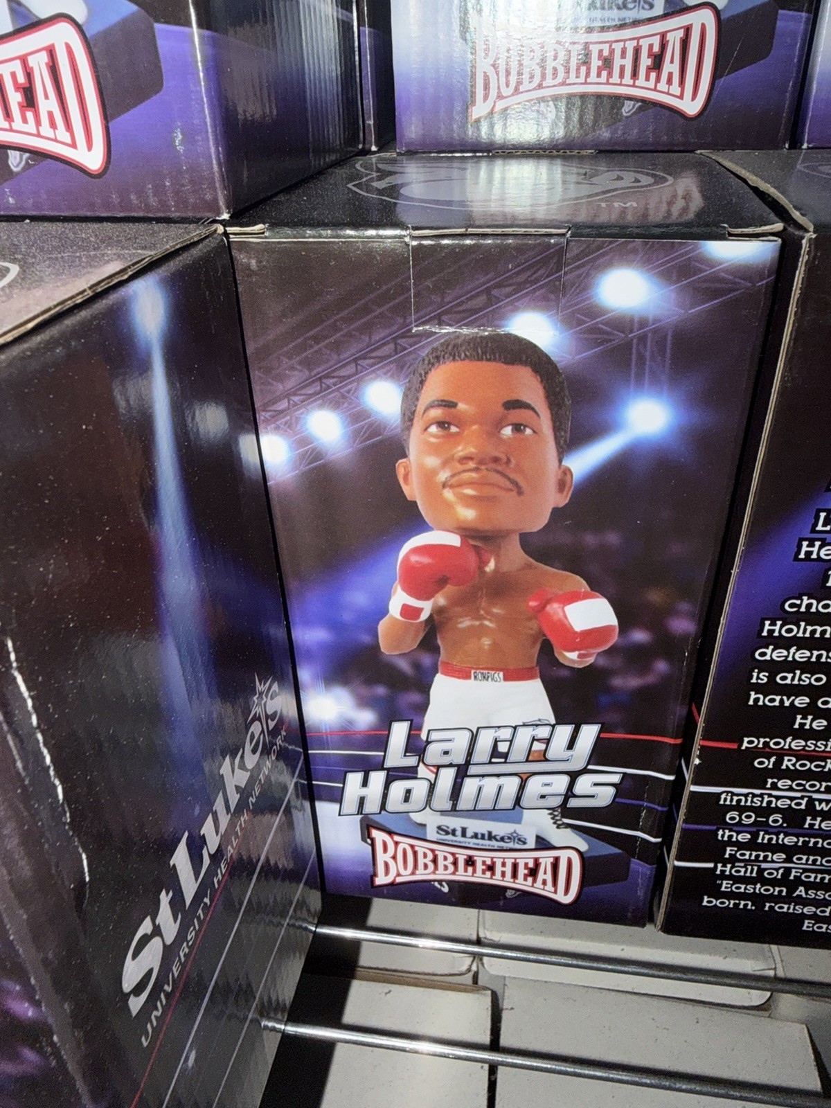 2016 LARRY HOLMES EASTON ASSASSIN BOBBLEHEAD SGA 5-3-16 IRONPIGS BOXING PHILLIES