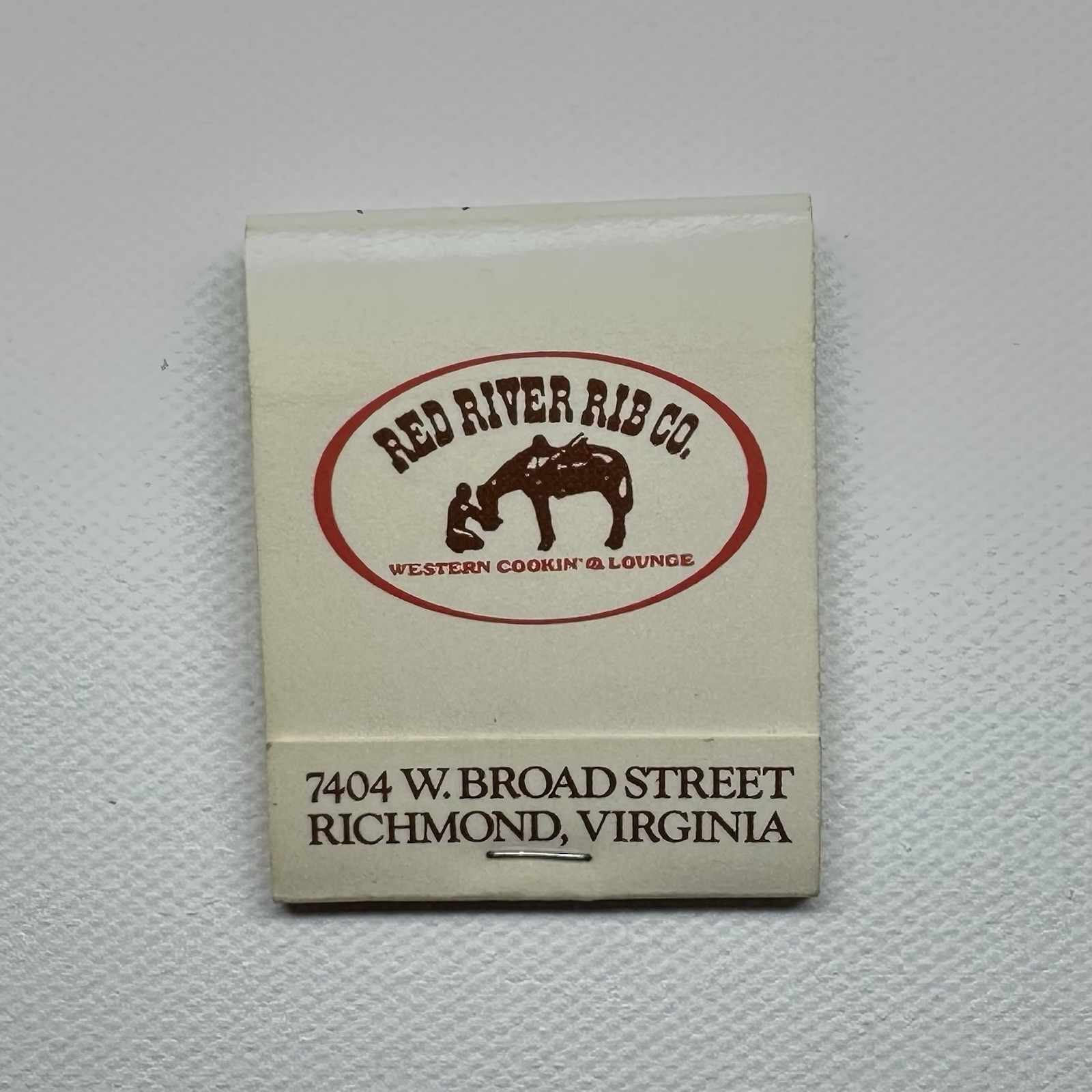Red River Rib Unstruck Matchbook Richmond VA Western Cookin\' Lounge PID103