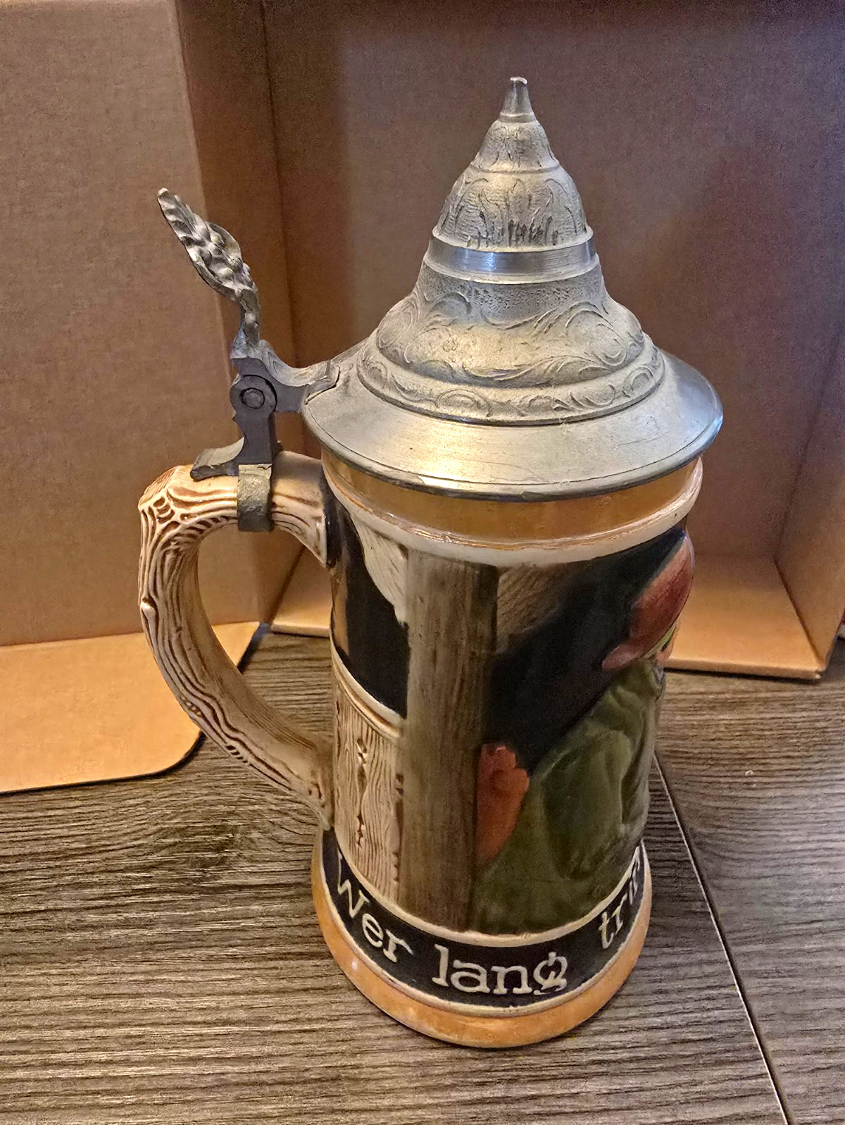 Authentic KM German Lidded Beer Stein 3396K Made in Germany Breweriana Authentic KM German Lidded Beer Stein 3396K Made in Germany Breweriana